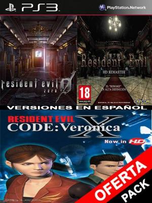 3 juegos en 1 Resident Evil 0 HD Mas Resident Evil HD Mas RESIDENT EVIL CODE Veronica X