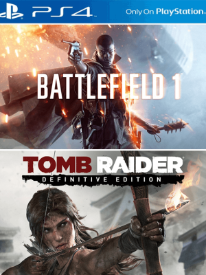 2 juegos en 1 Battlefield 1 mas Tomb Raider Definitive Edition PS4