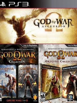 5 JUEGOS EN 1 GOD OF WAR ASCENSION + GOD OF WAR COLLECTION + ORIGINS COLLECYTION PS3
