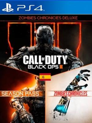 Call of Duty Black Ops III MAS DLC Zombies Chronicles MAS PASE DE TEMPORADA FULL ESPAÑOL PS4