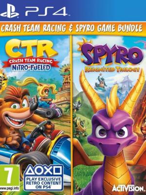 2 JUEGOS EN 1 Spyro MAS Crash Team Racing Nitro Fueled Game Bundle PS4