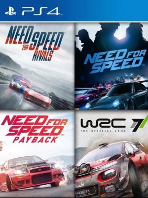 4 JUEGOS EN 1 WRC 7 MAS NEED FOR SPEED MAS NFS PAYBACK MAS NEED FOR SPEED RIVALS PS4