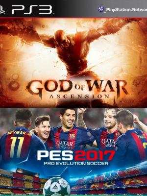2 JUEGOS EN 1 DE GOD OF WAR: ASCENSION + PRO EVOLUTION SOCCER 2017 PS3