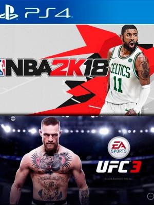 2 JUEGOS EN 1 NBA 2K18 mas EA SPORTS UFC 3 Standard Edition PS4