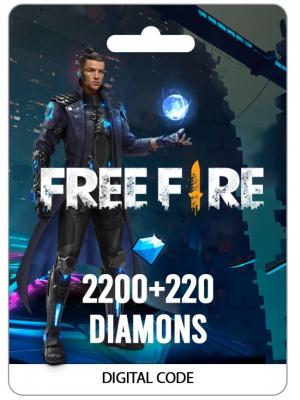 FREE FIRE: 2200 DIAMANTES + 220 BONUS DIAMANTES