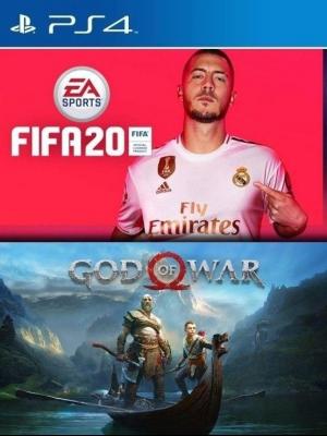 2 JUEGOS EN 1 FIFA 20 MAS GOD OF WAR PS4