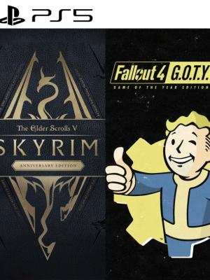Skyrim Anniversary Edition mas Fallout 4 GOTY Bundle PS5