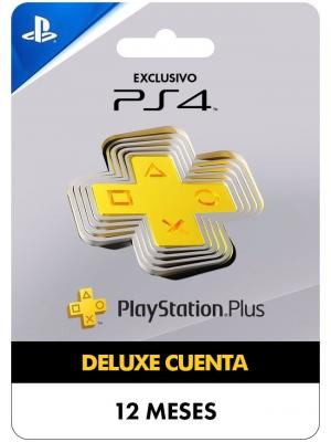 PSN PLUS DELUXE 12 MESES CUENTA PRINCIPAL PS4 