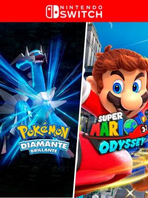 Pokémon Diamante Brillante mas Super Mario Odyssey - Nintendo Switch